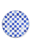 Indigo Check Round Platter
