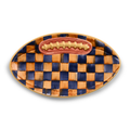 Ginger & Indigo Check Football Platter