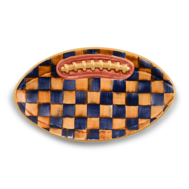 Ginger & Indigo Check Football Platter