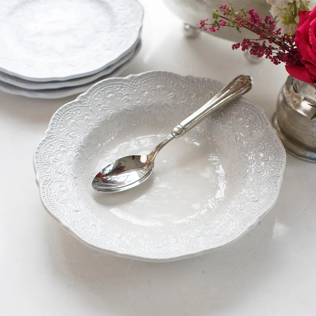 Merletto White Pasta/Soup Bowl