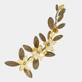 Magnolia Branch Wall Art-Antique Brass/Gold