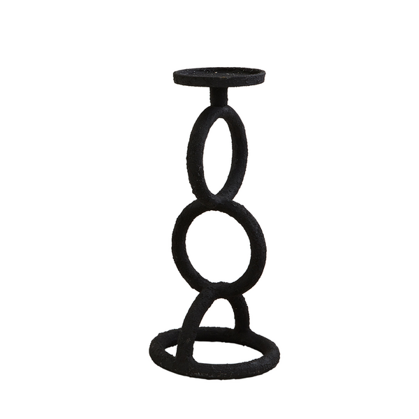 Small Black Chain Link Candlestick