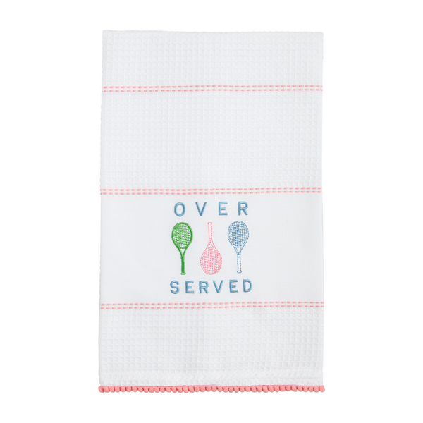 Over Served Tennis Embroidery Towel