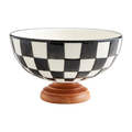 Checkered Pedestal Bowl