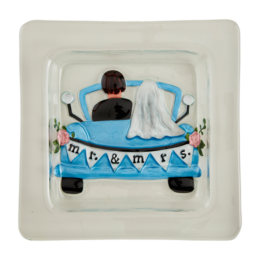 Mr. & Mrs. Glass Platter