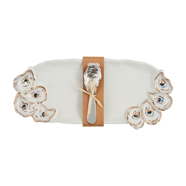 Layered Oyster Tray And Spreader Set