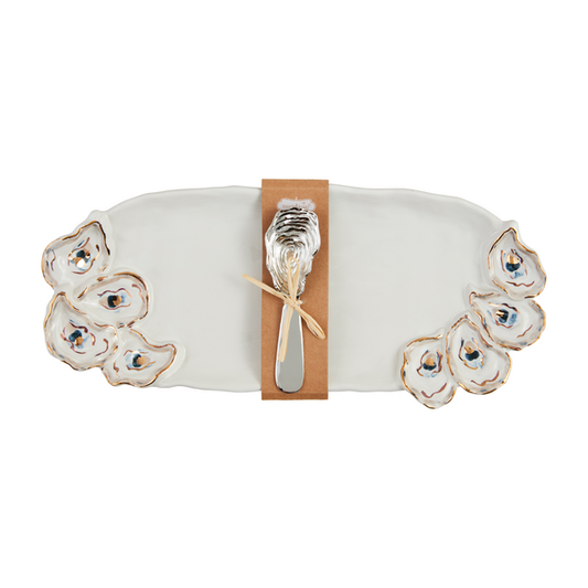 Layered Oyster Tray And Spreader Set
