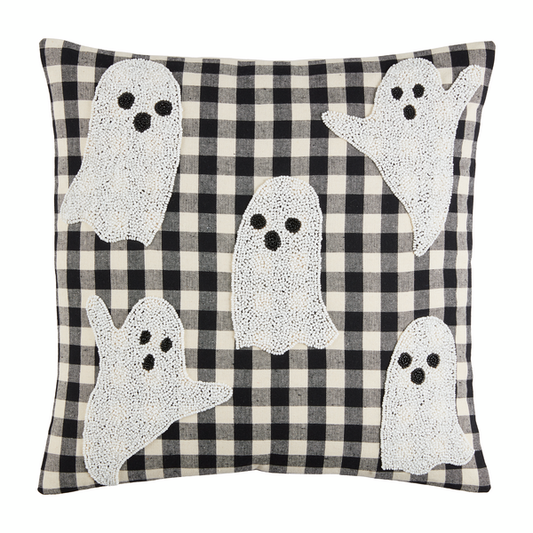 Ghost Beaded Pillow