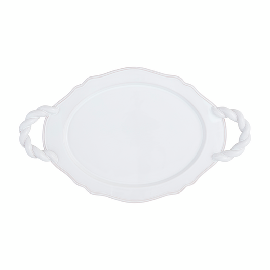 Twisted Handle Ceramic Platter
