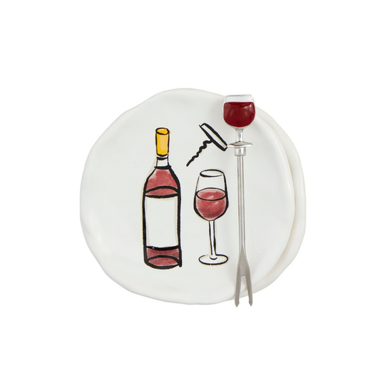 Wine Tapas Plate Set