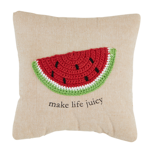 Watermelon Mini Crochet Pillow