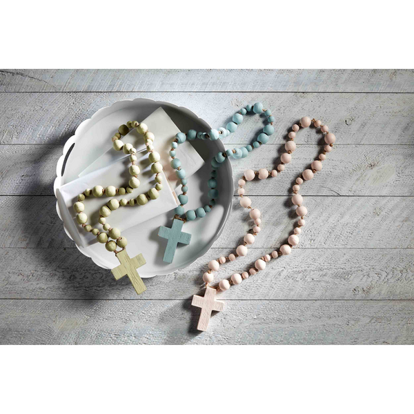 Pink Decorative Cross Bead