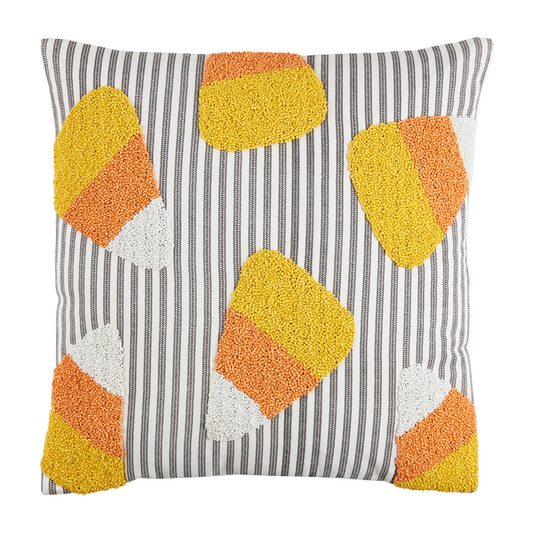 Candy Corn Beaded Pillow