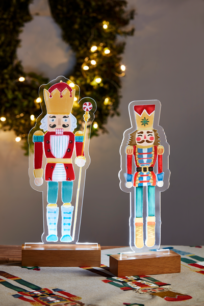 Large Light-Up Acrylic Nutcracker