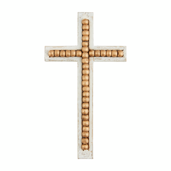 Large Gold Bead Cross