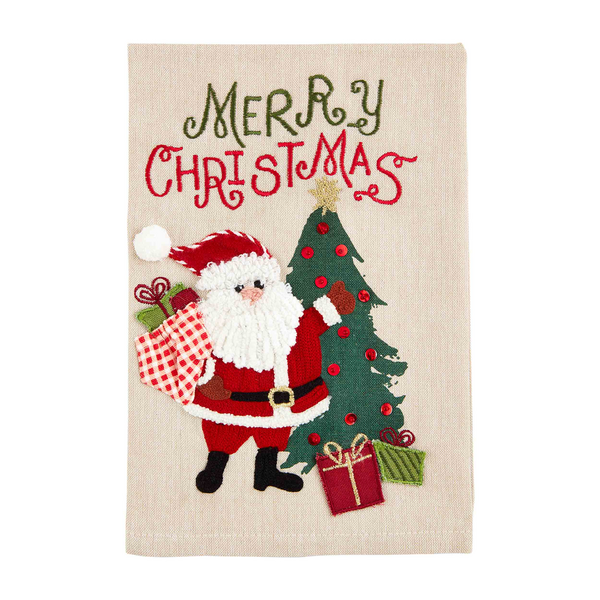 Merry Christmas Embroidered Towel