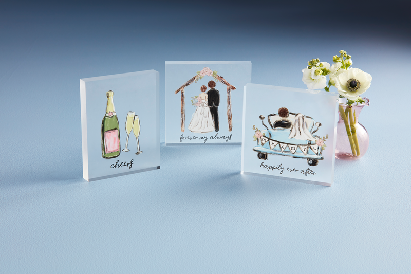 Cheers Acrylic Wedding Plaque