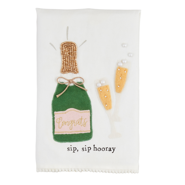 Champagne Beaded Towel