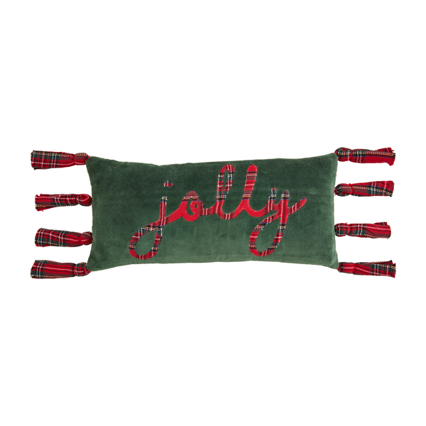 Jolly Tartan Tassel Pillow