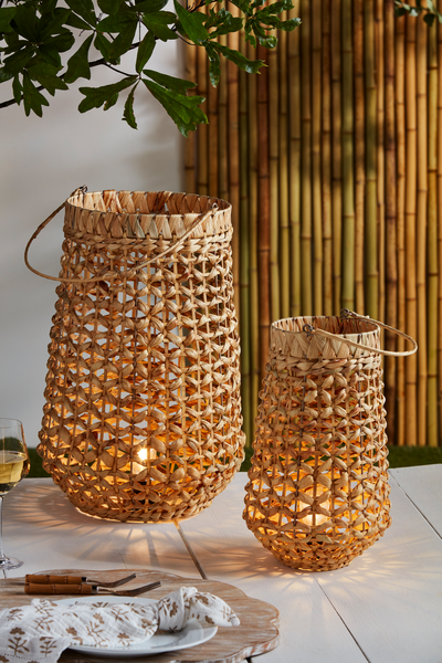 Woven Light-Up Lanterns Set of 2