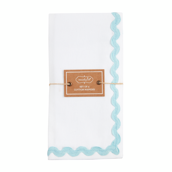 White Spring Ric-Rac Napkin Set