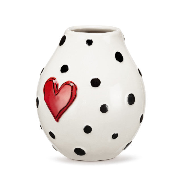 Black Dots Large Vase